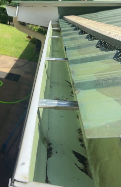 Clean brightened gutters after gutter cleaning in Athens, GA